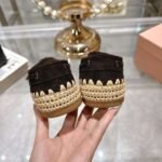 miumiu new loafer espadrille catwalk style premium version - Image 3