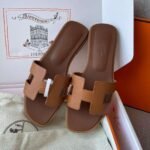 Hermès Oasis Epsom leather H sandals 1:1 material premium version 35-42 - Image 3