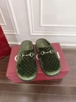 GUCCI New Women’s Velvet Slippers, Premium Version, Sizes 36-42