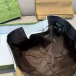 Gucci counter 1:1 baseball cap original canvas fabric + head layer cofskin - Image 9
