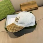 Gucci counter 1:1 baseball cap original canvas fabric + head layer cofskin - Image 4