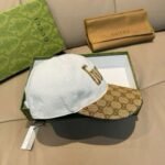 Gucci counter 1:1 baseball cap original canvas fabric + head layer cofskin - Image 6