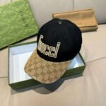 Gucci counter 1:1 baseball cap original canvas fabric + head layer cofskin - Image 11