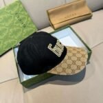 Gucci counter 1:1 baseball cap original canvas fabric + head layer cofskin - Image 12