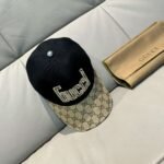 Gucci counter 1:1 baseball cap original canvas fabric + head layer cofskin - Image 10