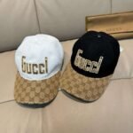 Gucci counter 1:1 baseball cap original canvas fabric + head layer cofskin - Image 17