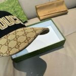 Gucci counter 1:1 baseball cap original canvas fabric + head layer cofskin - Image 13