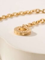 Bulgari snake bone necklace full of diamonds V gold material high quality necklace - Image 13