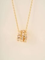 Bulgari snake bone necklace full of diamonds V gold material high quality necklace - Image 9