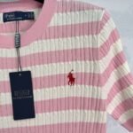 Ralph Lauren pony polo T-shirt striped knitted short sleeves Premium - Image 2