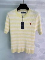 Ralph Lauren pony polo T-shirt striped knitted short sleeves Premium - Image 8