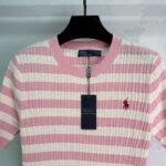 Ralph Lauren pony polo T-shirt striped knitted short sleeves Premium - Image 4