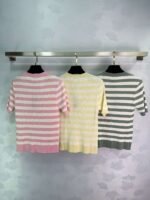 Ralph Lauren pony polo T-shirt striped knitted short sleeves Premium - Image 3