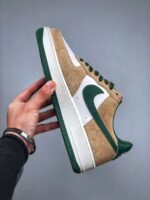 Nike Air Force 1’07 Low White Brown Green Air Force One Low-top Casual Sneakers - Image 9
