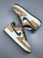 Nike Air Force 1’07 Low White Brown Green Air Force One Low-top Casual Sneakers - Image 7