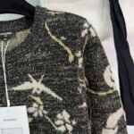 CHANEL Haute Couture Collection Gold Thread Bird and Flower Jacquard Pattern Premium Version - Image 7
