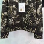 CHANEL Haute Couture Collection Gold Thread Bird and Flower Jacquard Pattern Premium Version - Image 6