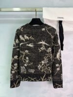 CHANEL Haute Couture Collection Gold Thread Bird and Flower Jacquard Pattern Premium Version - Image 5
