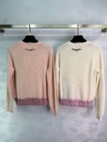 Dior new floral embroidery round neck pullover sweater 100% wool material - Image 6