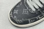 Nike & Louis Vuitton Joint Black Denim Air Force One Low-Top Casual Sneakers - Image 8