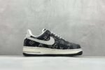 Nike & Louis Vuitton Joint Black Denim Air Force One Low-Top Casual Sneakers - Image 5