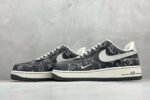 Nike & Louis Vuitton Joint Black Denim Air Force One Low-Top Casual Sneakers - Image 3
