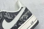 Nike & Louis Vuitton Joint Black Denim Air Force One Low-Top Casual Sneakers - Image 2