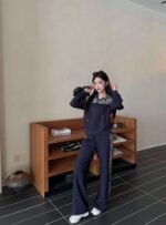 DIOR autumn new casual hooded sweatshirt + drawstring casual pants set high-quality clothing - Image 15