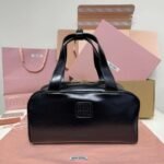 MIUMIU new underarm bowling bag made of soft calfskin material, high-end version, size: 28x15x13cm - Image 3