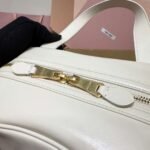 MIUMIU new underarm bowling bag made of soft calfskin material, high-end version, size: 28x15x13cm - Image 6