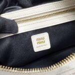 MIUMIU new underarm bowling bag made of soft calfskin material, high-end version, size: 28x15x13cm - Image 7