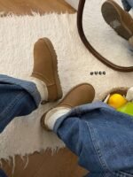 UGG winter new casual short boots snow boots unisex wool integrated shoes - Image 10