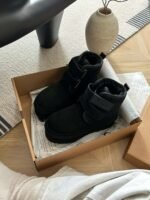 UGG autumn and winter new products height increase thick bottom double Velcro short boots pure wool - Image 6