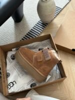UGG autumn and winter new products height increase thick bottom double Velcro short boots pure wool - Image 10