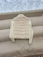 Moncler stand collar long sleeve knitted sleeve 90% white goose down down jacket - Image 9