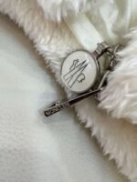 Moncler stand collar long sleeve knitted sleeve 90% white goose down down jacket - Image 7