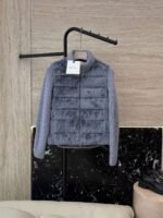 Moncler stand collar long sleeve knitted sleeve 90% white goose down down jacket - Image 2