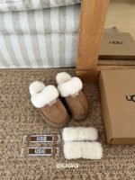 UGG autumn and winter new three-wear wool slippers sole thickness 4cm Wool material - Image 14