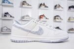 Nike & Louis Vuitton joint casual shoes white and gray stitching denim hook shoes Premium version - Image 8