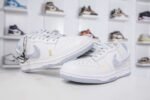 Nike & Louis Vuitton joint casual shoes white and gray stitching denim hook shoes Premium version - Image 4