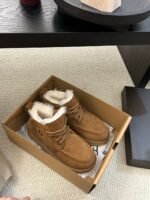 UGG New Autumn/Winter Men’s Lace-up G-Letter Wool Ankle Boots with Wool Lining - Image 7