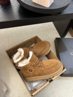 UGG New Autumn/Winter Men’s Lace-up G-Letter Wool Ankle Boots with Wool Lining - Image 5