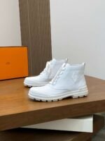Hermès high-top casual sneakers made of calfskin leather - Image 6