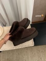 UGG winter new slip-on wool snow boots with increased height and thick sole 4.5cm - Image 8