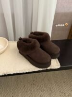 UGG winter new slip-on wool snow boots with increased height and thick sole 4.5cm - Image 7