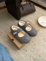 UGG New winter Mary Jane velvet shoes with wool lining - Image 12