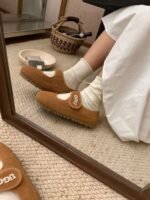 UGG New winter Mary Jane velvet shoes with wool lining - Image 7