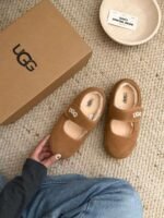 UGG New winter Mary Jane velvet shoes with wool lining - Image 5