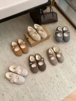 UGG New winter Mary Jane velvet shoes with wool lining - Image 2