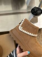 UGG autumn and winter new thick-soled Martin boots Bottom thickness: 5cm - Image 4